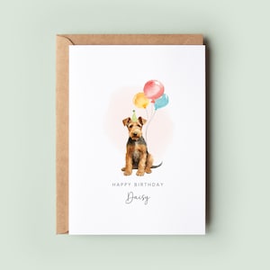 Carte d'anniversaire de chien de terrier gallois, carte d'anniversaire pour papa de chien, carte d'anniversaire pour maman de chien, carte d'animal de compagnie, du chien, au chien