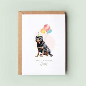Biglietto di auguri di compleanno per Rottweiler dal cane, biglietto di auguri per papà cane, biglietto di auguri per mamma cane, biglietto per animali domestici, dal cane, biglietto per cane