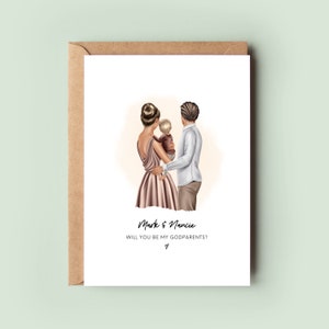 Personalised Godparents Card | Will You Be My Godparents Card | Godparent Proposal | Christening Card for Godmother and Godfather