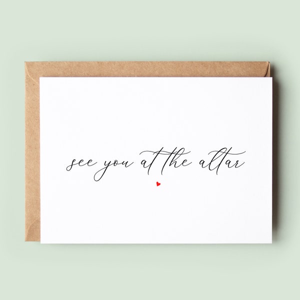 See You At The Altar Card, Wedding Day Card, Card For Groom, Card for Bride, To My Husband, To My Wife, To My Fiancé, Personalised Wedding