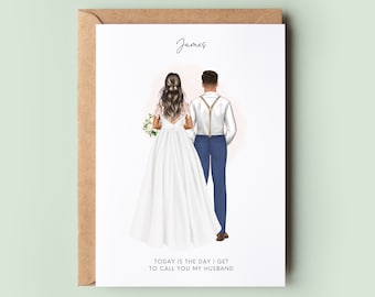 Personalised 'I Do' Groom Card - See You at the Altar Wedding Day Card, Custom To My Husband/Fiancé Keepsake, Elegant Card for Groom