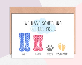 A6 Card for Grandparents Pregnancy Announcement card Funny Pregnancy Card Baby Announcement card We have something to tell you