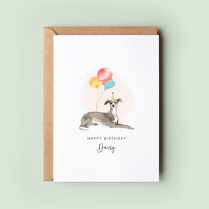 Tarjeta de cumpleaños de galgo del perro, tarjeta de cumpleaños para papá perro, tarjeta de cumpleaños para mamá perro, tarjeta para mascota, del perro