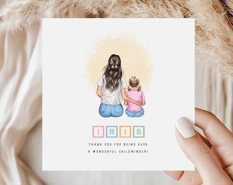 Personalised Childminder Thank You Card | Custom Card from Child | Nursery Teacher Leaving Gift