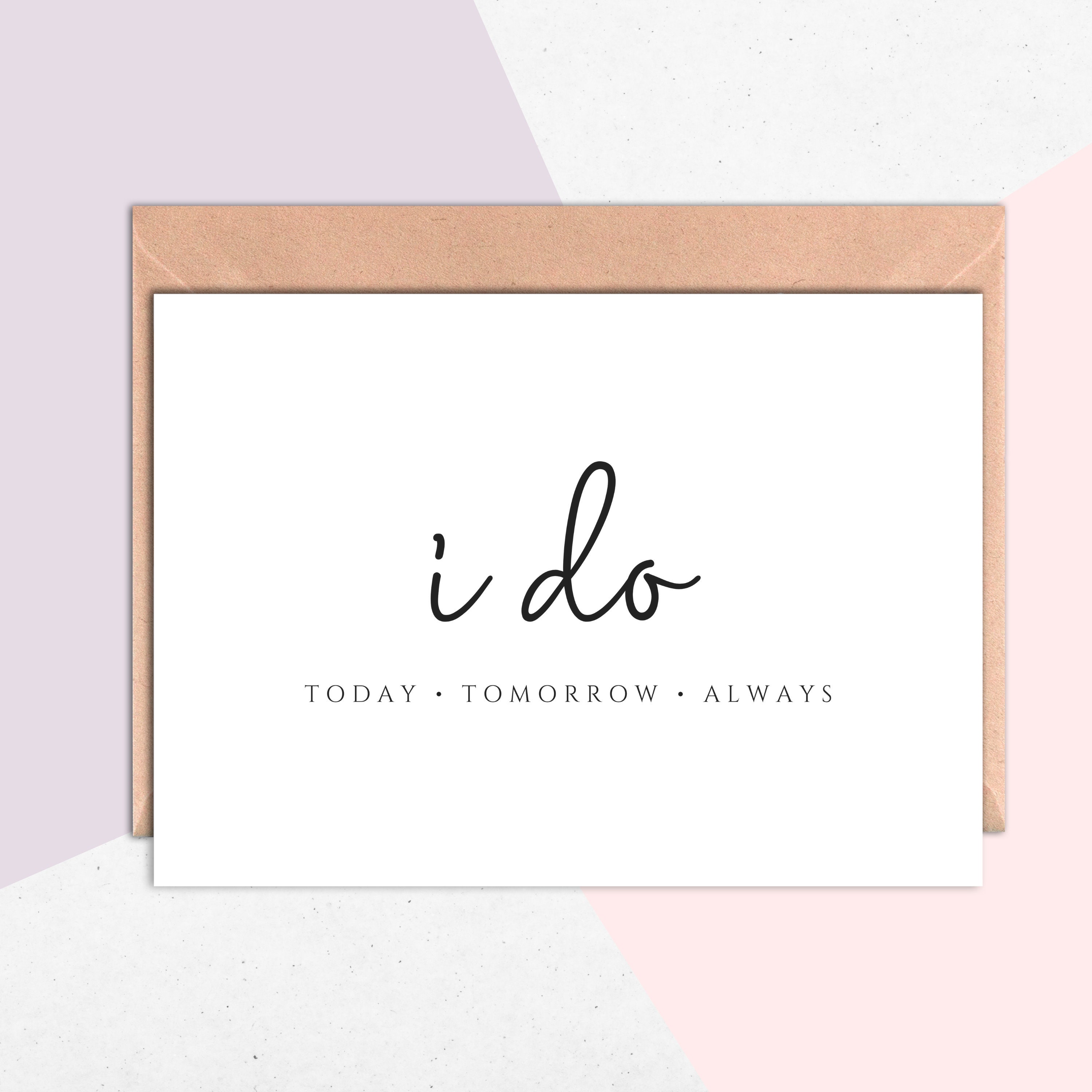 I Do Groom Card, I Do Bride Card, Wedding Day Card, Card For Groom, L…