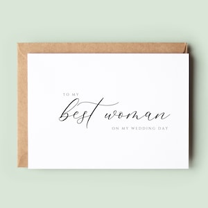 Tarjeta clásica para mi mejor amiga en el día de mi boda, tarjeta de agradecimiento para la mejor amiga, tarjeta de boda para la mejor amiga, tarjeta para la mejor amiga, tarjeta de felicitación