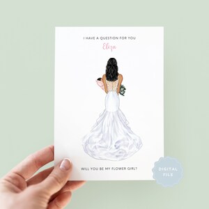 Printable Personalised Will You Be My Baby Flower Girl Proposal Card, Personalised Flower Girl Card, Flower Girl Proposal, Junior Bridesmaid