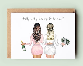 Will You Be My Bridesmaid Card, Will You Be My Maid of Honor Card, Bridesmaid Proposal Cards, Thank you for being my Bridesmaid Card