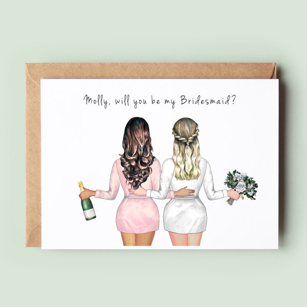 Will You Be My Bridesmaid Card, Will You Be My Maid of Honor Card, Bridesmaid Proposal Cards, Thank you for being my Bridesmaid Card