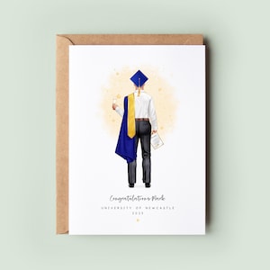 Personalised Graduation Card – Custom Graduation Keepsake | Congratulations Student Card for Him | Best Friend, Son, Grandson, Boyfriend