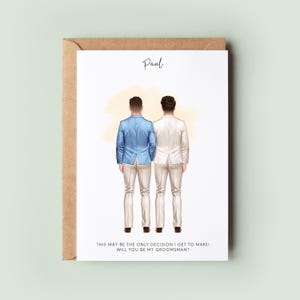 Custom Groomsman Proposal Card | Personalised Wedding Party Invitation Keepsake | Will You Be My Groomsman Card | Best Man Card