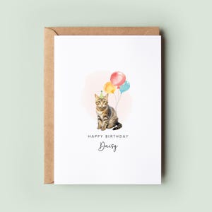 Carte d'anniversaire chat tigré du chat, carte d'anniversaire pour papa chat, carte d'anniversaire pour maman chat, carte pour animal de compagnie, du chat au chat