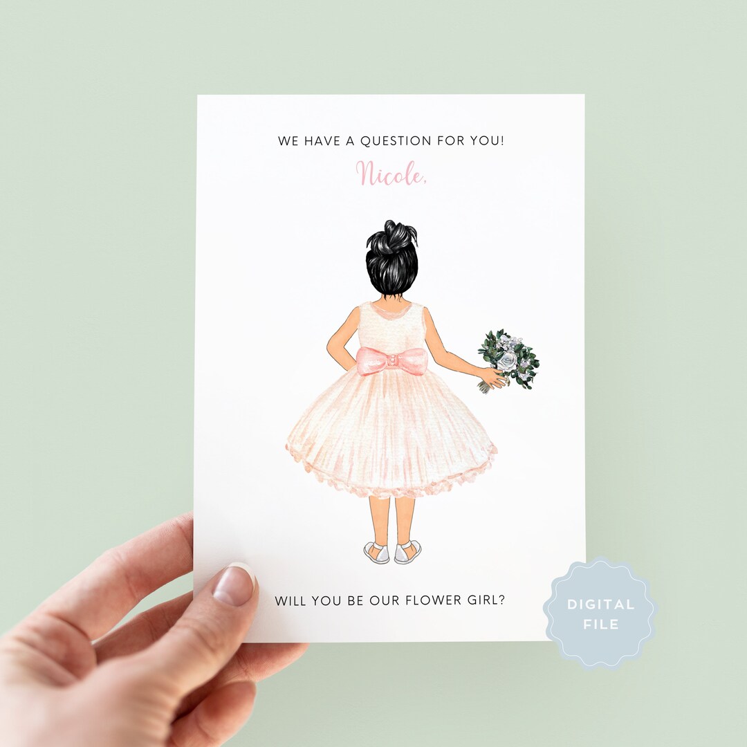 Printable Will You Be My Flower Girl Will You Be My Junior Etsy