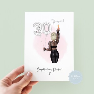 Printable Personalised Congratulations On Reaching 10k, 20k, 30k Insta Followers Card, Congratulations Card, Social Media Influencer Card