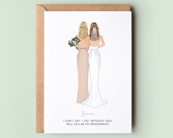 Personalised Will You Be My Bridesmaid or Maid of Honour Card, Bridesmaid Proposal Card, Bridesmaid Card, Bridesmaid Box, Bridesmaid Gift