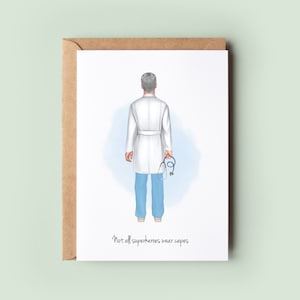 Carte d'appréciation du médecin, carte de remerciement infirmière, merci NHS, carte d'appréciation d'infirmière, carte de voeux d'infirmière, merci docteur, carte de docteur