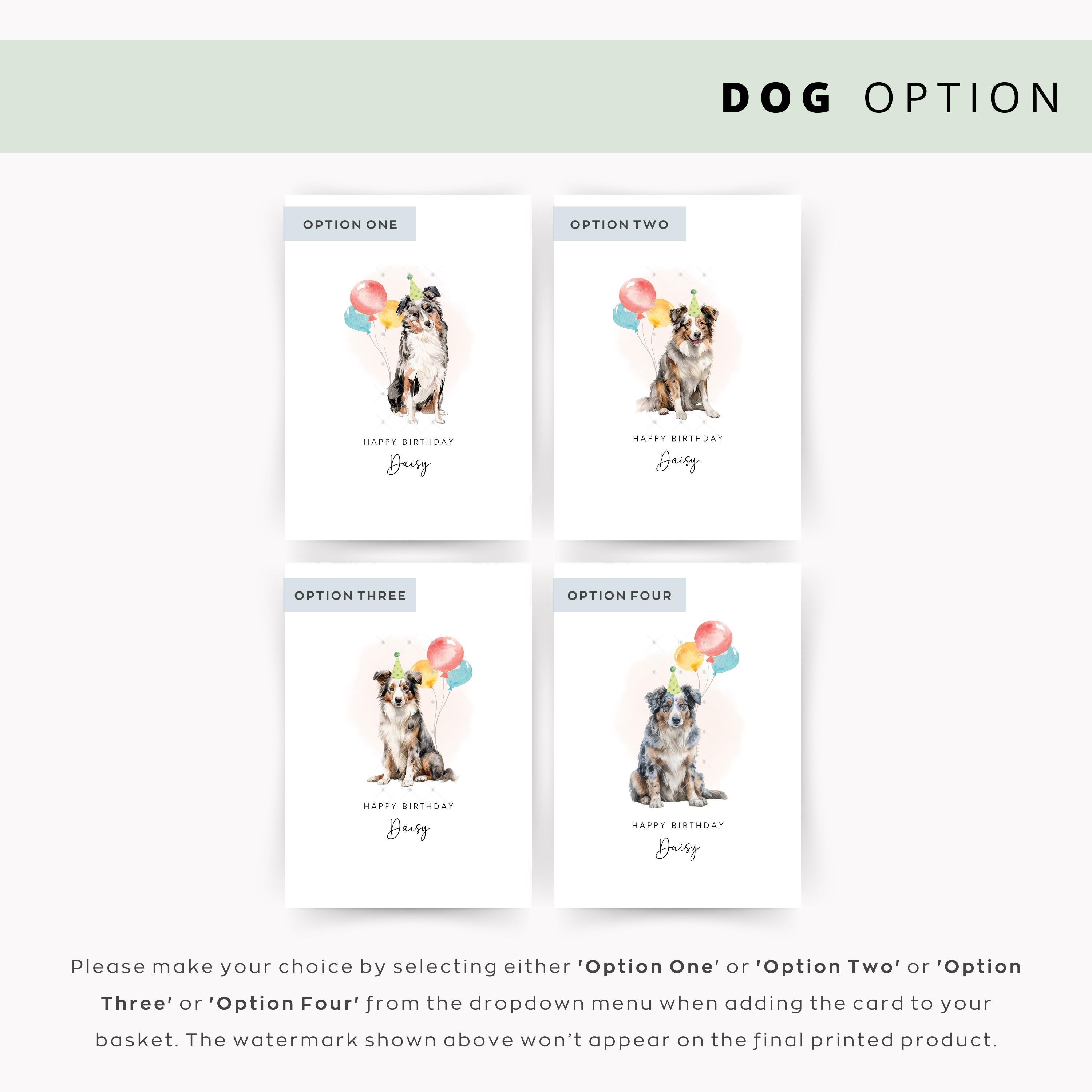 Biglietto Di Compleanno Per 'Dog Dad' – Formato A5, Con Zampa E Scritta Blu, Interno Bianco