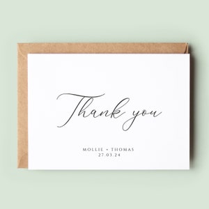 Personalised Wedding Thank You Card, Thank You Card from Bride, Thank You Card from Groom, Thank You Card Wedding, Wedding Thank You 259 image 1