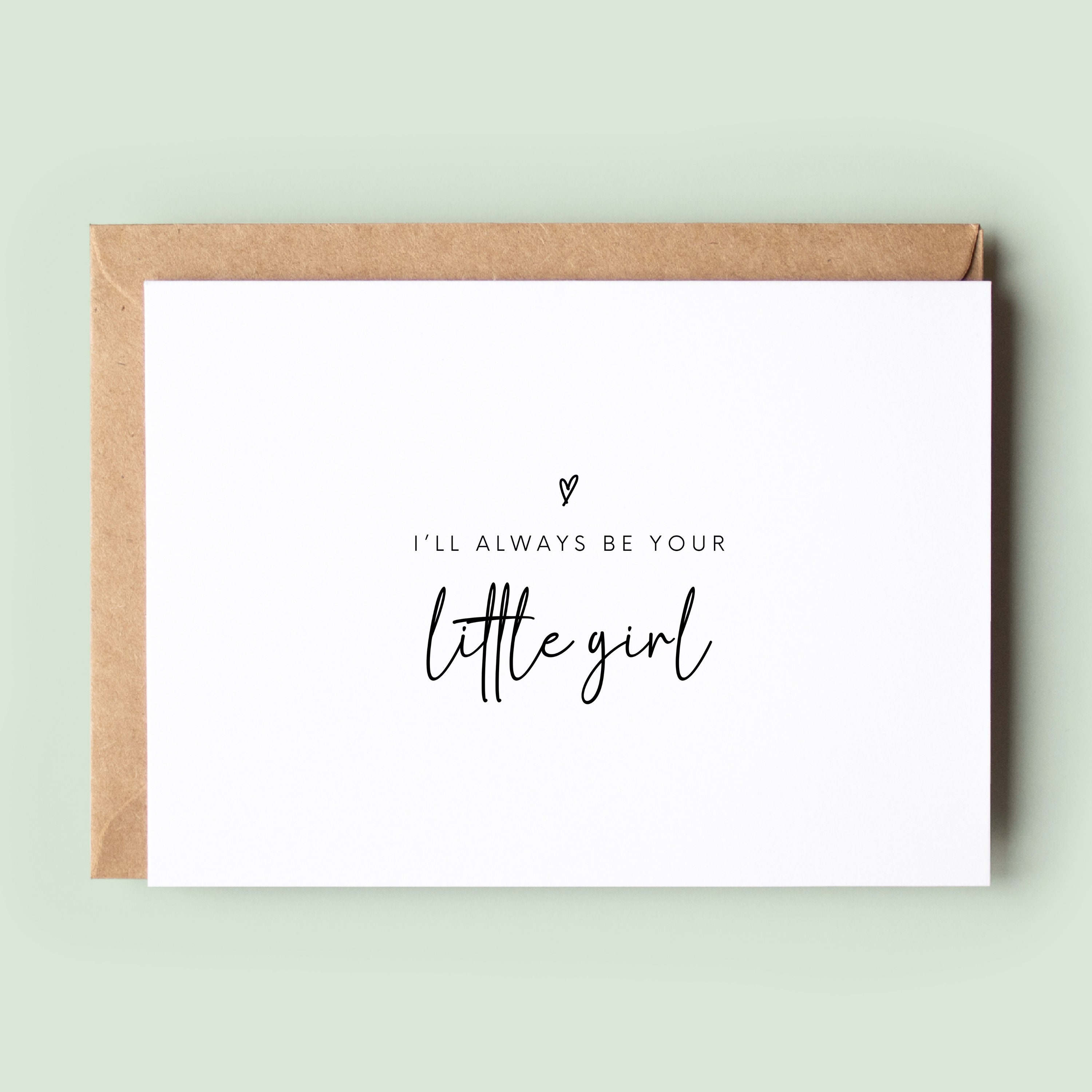 Mataly Geburtstagskarte Für Papa Von Tochter – Graviert Mit „Dad I Will Always Be Your Little Girl“ – Brieftaschenkarte