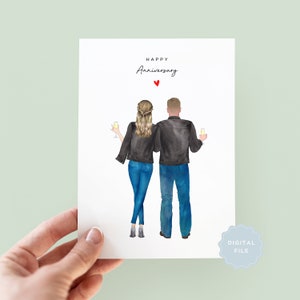 Printable Personalised Anniversary Valentine's Card, Personalised Couples Card, Valentine's Card, Husband Valentine's Card, Digital Card