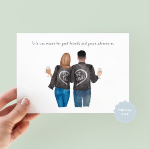 Printable Personalised Male Best Friend Birthday Card, Personalized Friend Birthday Day Card, Happy Birthday, Best Friend Birthday #019