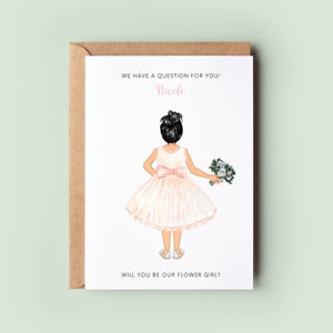 Will You Be My Flower Girl Personalised Greeting Card, Will You Be My Junior Bridesmaid, Personalised Flower Girl Card, Be My Bridesmaid