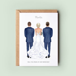 Personalised Will You Read At Our Wedding Card, Wedding Request Card, Personalised Wedding Reader Card, Reader Wedding Card, Wedding Reading