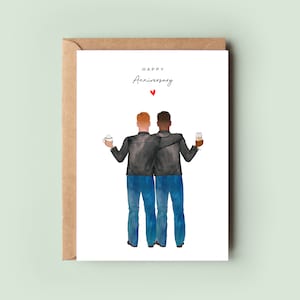 Personalised Anniversary Valentine's Card, Personalised Couples Card, Valentines, Husband Valentine's Card, Gay Valentine's Day Card