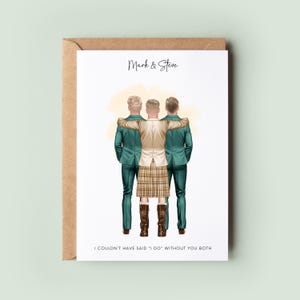 Personalised Best Man Thank You Card | Groomsman Keepsake Gift for Brother or Friend | Wedding Party Appreciation Card