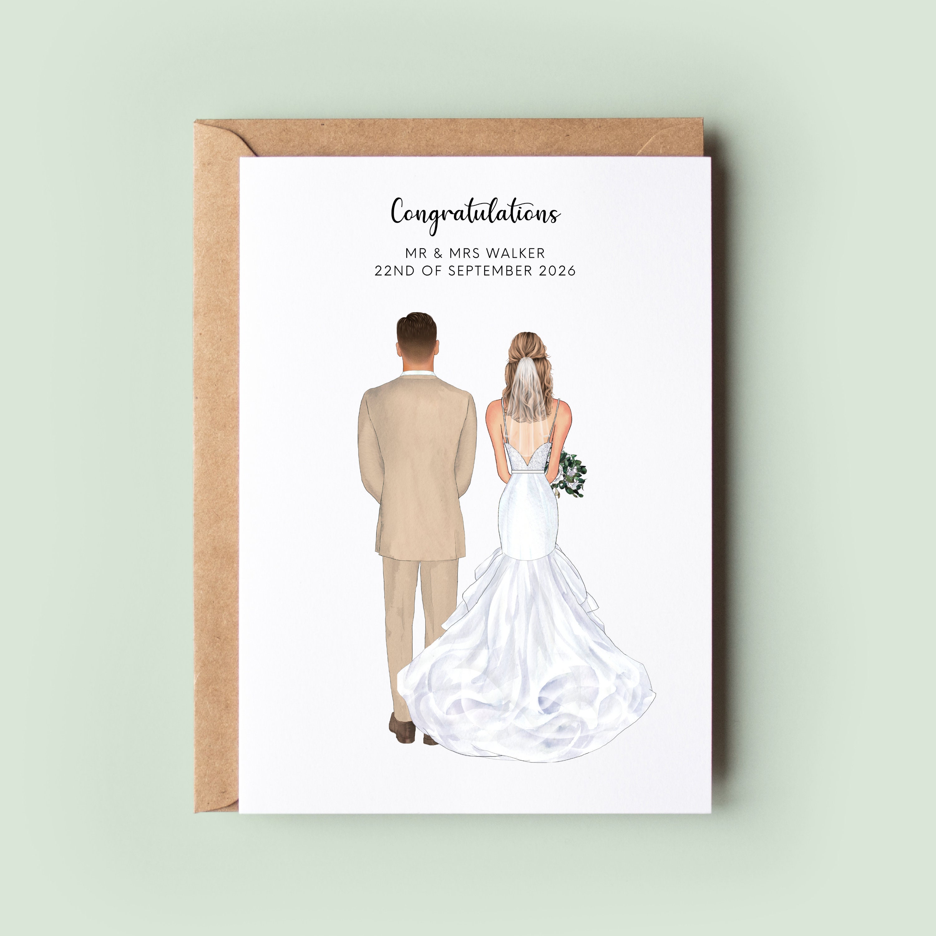 Mr & Mrs Hochzeitskarte – Lustige Glückwunschkarte Für Paare, 127x178 Mm, Inkl. Umschlag