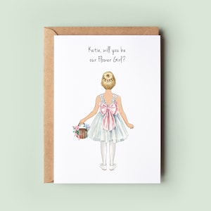 Will You Be My Flower Girl, Will You Be My Junior Bridesmaid, Personalised Flower Girl Card, Will You Be My Bridesmaid, Greeting Card