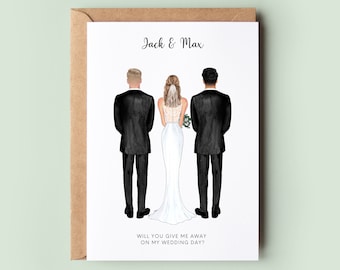 Will You Walk Me Down the Aisle Card, Brother Wedding Card, Step Dad Wedding Card, Wedding Proposal Card, Brothers Wedding Card, Daddy Card