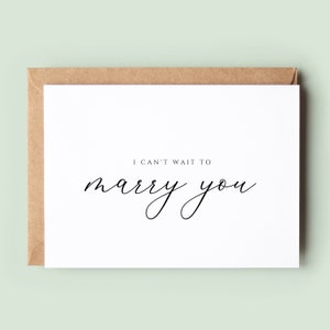 Ich kann nicht warten, um Sie zu heiraten Hochzeitskarte, Hochzeitstag Karte, Karte für Bräutigam, Liebeskarte, meinem Mann, meiner Frau, meinem Verlobten, Brautpaar