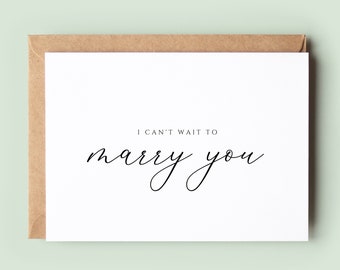 I Can't Wait To Marry You Wedding Card, Wedding Day Card, Card For Groom, Love Card, To My Husband, To My Wife, To My Fiancé, Newlywed