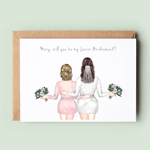 Will You Be My Junior Bridesmaid Greeting Card, Will You Be My Flower Girl Card, Bridesmaid Proposal Card, Thank you for being my Bridesmaid