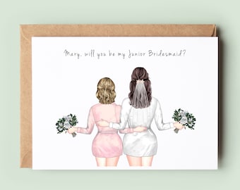 Will You Be My Junior Bridesmaid Greeting Card, Will You Be My Flower Girl Card, Bridesmaid Proposal Card, Thank you for being my Bridesmaid