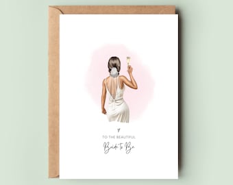 Personalised Bride To Be Hen Do Card, Hen Weekend Card, Hen Party Card, Bridal Shower Card, To The Beautiful Bride To Be On Your Hen Do