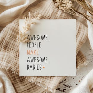 Tarjeta de Bebés Geniales / Nuevos Padres, Baby Shower (Tarjeta FSC)