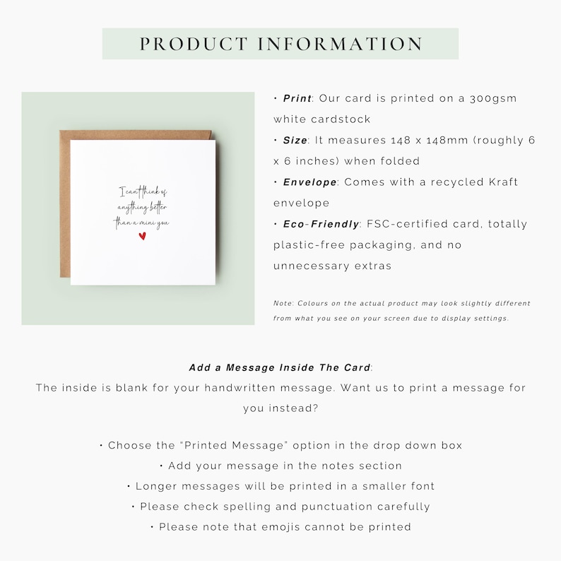 Bestie New Baby Card | Personalised Card for Best Friend’s Baby Shower or Pregnancy Reveal | New Mum Card image 2