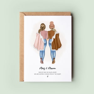 Personalised Sister Birthday Card, Personalised Sister Card Sisters Card, Sister Gift, Cards for Her, Custom Birthday Card, Autumn Winter
