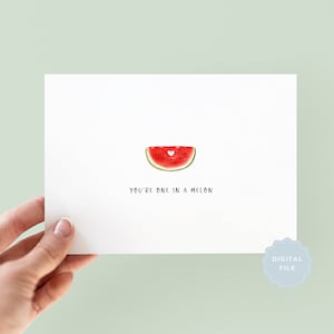 Imprimable carte de remerciement « Vous êtes un melon », carte Thinking of you, carte de remerciement, remerciement, carte d'anniversaire, amitié