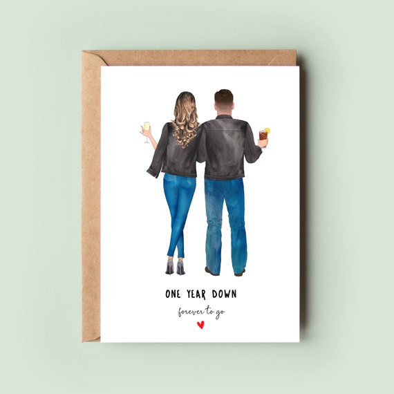 Personalised Anniversary Card, Personalised Couples Card, Valentines Card, Wife Anniversary Card, Husband Anniversary Card