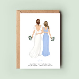 Personalised Junior Bridesmaid Proposal Card, Will You Be My Junior Bridesmaid, Junior Bridesmaid Proposal, Will You Be My Bridesmaid Card