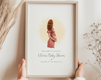 Personalised Baby Shower Welcome Sign | Custom Mum To Be Event Print/Poster