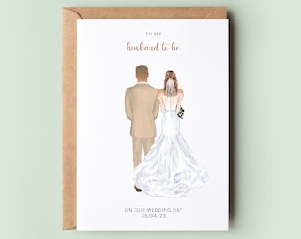 Husband to Be Card, See You at the Altar, Wedding Day Card, Card For Husband, Personalised Wedding Card, To My Groom Illustration Card