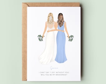 Will You Be My Bridesmaid Greeting Card, Personalised Bridesmaid, Bridesmaid Proposal, Will You Be My Bridesmaid Card, Maid of Honour Box