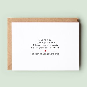 Tarjeta del día de San Valentín, te amo más que nunca, feliz día de San Valentín, tarjeta de amor, tarjeta del día de San Valentín para el esposo