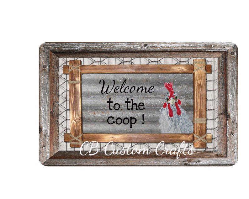 to our coop chicken coop sign chicken house Etsy