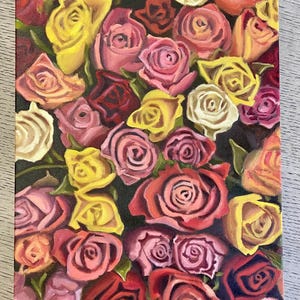 Rosengarten - 11x14 - Öl auf Leinwand