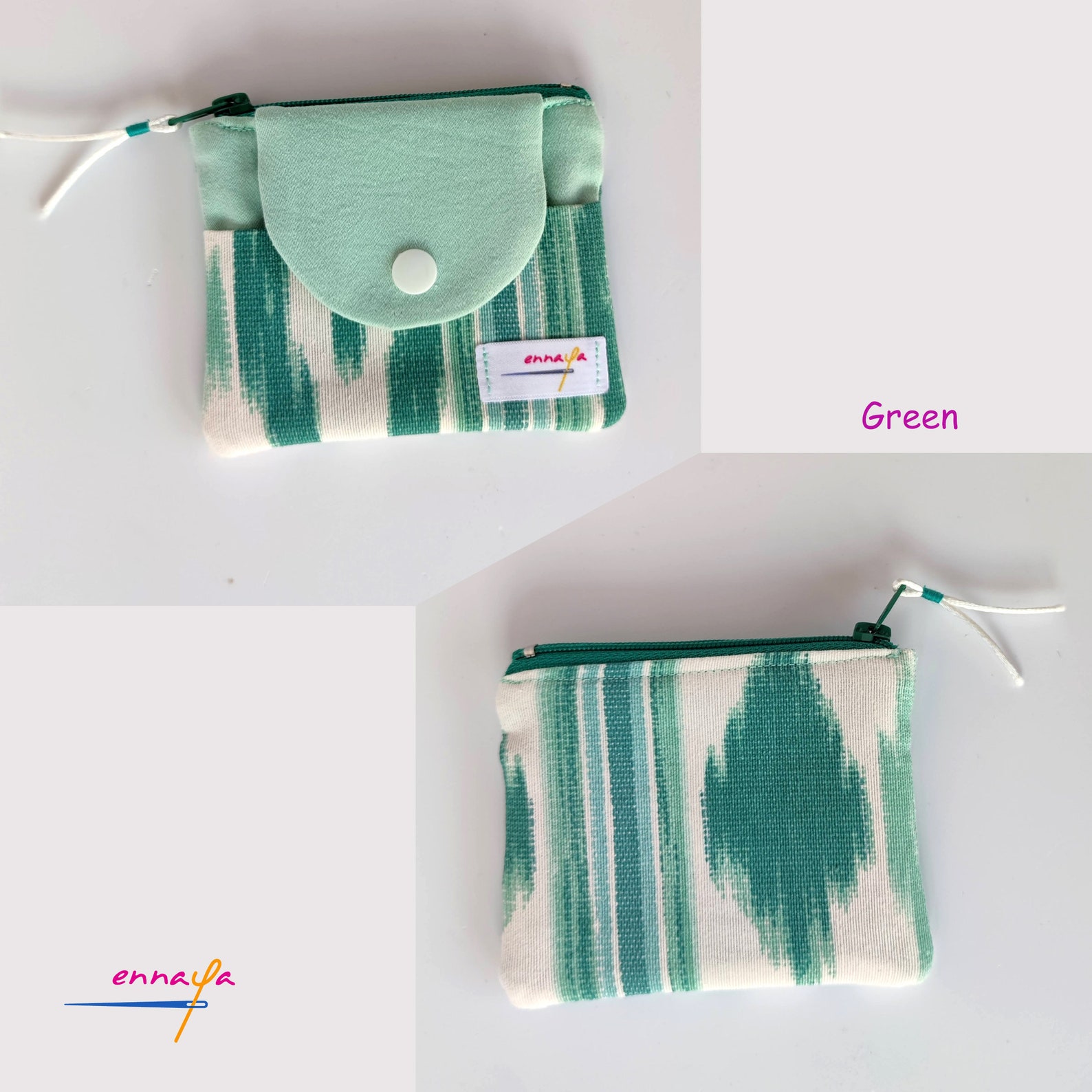 Coin Purse Zipper Purses Handmade Fabric Purse Coin Purse Etsy